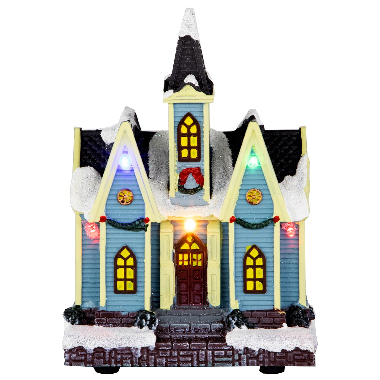 Northlight LED Lighted Snowy Church Christmas Village Display Piece - 6"